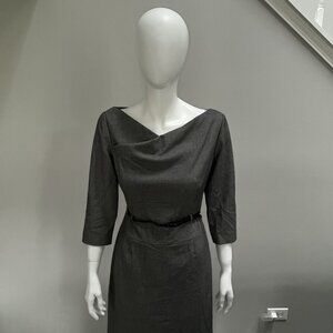 Tahari Arthur S Levine Black 3/4 Sleeve Dress With Belt